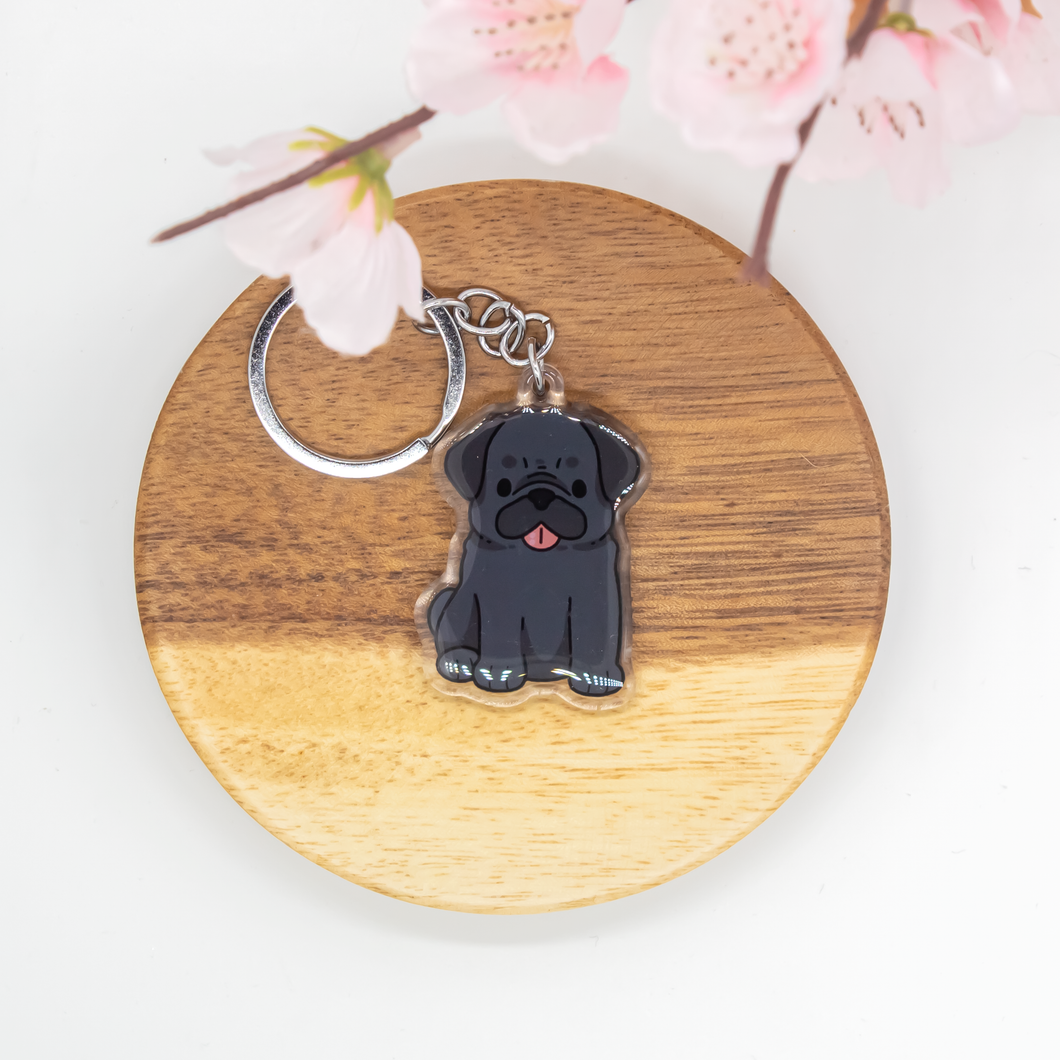 Pug Pet Dog Keychains Epoxy/Acrylic Keychain
