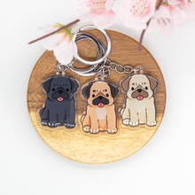 Load image into Gallery viewer, Pug Pet Dog Keychains Epoxy/Acrylic Keychain
