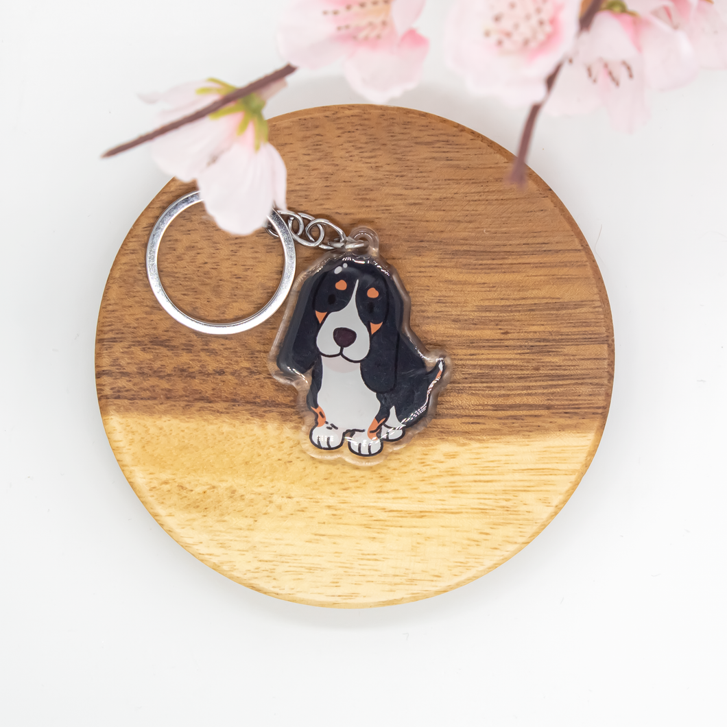 Basset Hound Pet Dog Keychains Epoxy/Acrylic Keychain