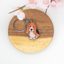 Load image into Gallery viewer, Basset Hound Pet Dog Keychains Epoxy/Acrylic Keychain
