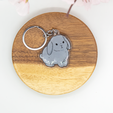 Load image into Gallery viewer, Blue Holland Lop Bunny Keychains Epoxy/Acrylic Keychain
