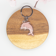 Load image into Gallery viewer, Pink Dolphin Keychain Epoxy/Acrylic Keychain
