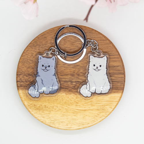 Persian Cat Keychain Epoxy/Acrylic Keychain