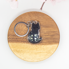 Load image into Gallery viewer, Plain Black/White Cat Keychain Epoxy/Acrylic Keychain
