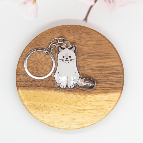 Ragdoll Cat Keychain Epoxy/Acrylic Keychain