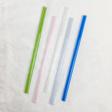 Load image into Gallery viewer, 5 color straight glass straws
