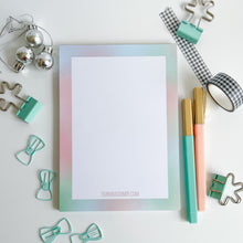 Load image into Gallery viewer, pastel rainbow aesthetic blank notepad 
