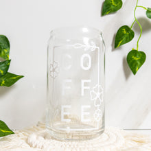 Load image into Gallery viewer, Coffee Flower Glass Cup
