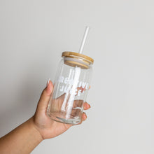 Load image into Gallery viewer, creative juice glass cup with lid and straw
