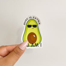 Load image into Gallery viewer, Cute avocado sticker with guacamole joke
