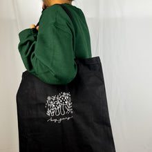 Load image into Gallery viewer, Embroidered Keep Growing Mushroom Tote Bag

