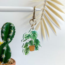 Load image into Gallery viewer, Monstera Plant Pot Epoxy/Acrilyc Keychain
