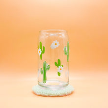 Load image into Gallery viewer, Daisy Cactus Can Glass Cup (Lid and Straw not included)
