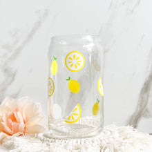 Load image into Gallery viewer, Lemonade design glass cup

