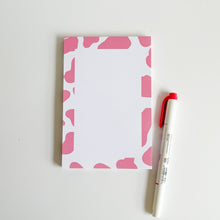 Load image into Gallery viewer, Pink Cow print notepad
