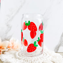 Load image into Gallery viewer, Strawberry design glass cup

