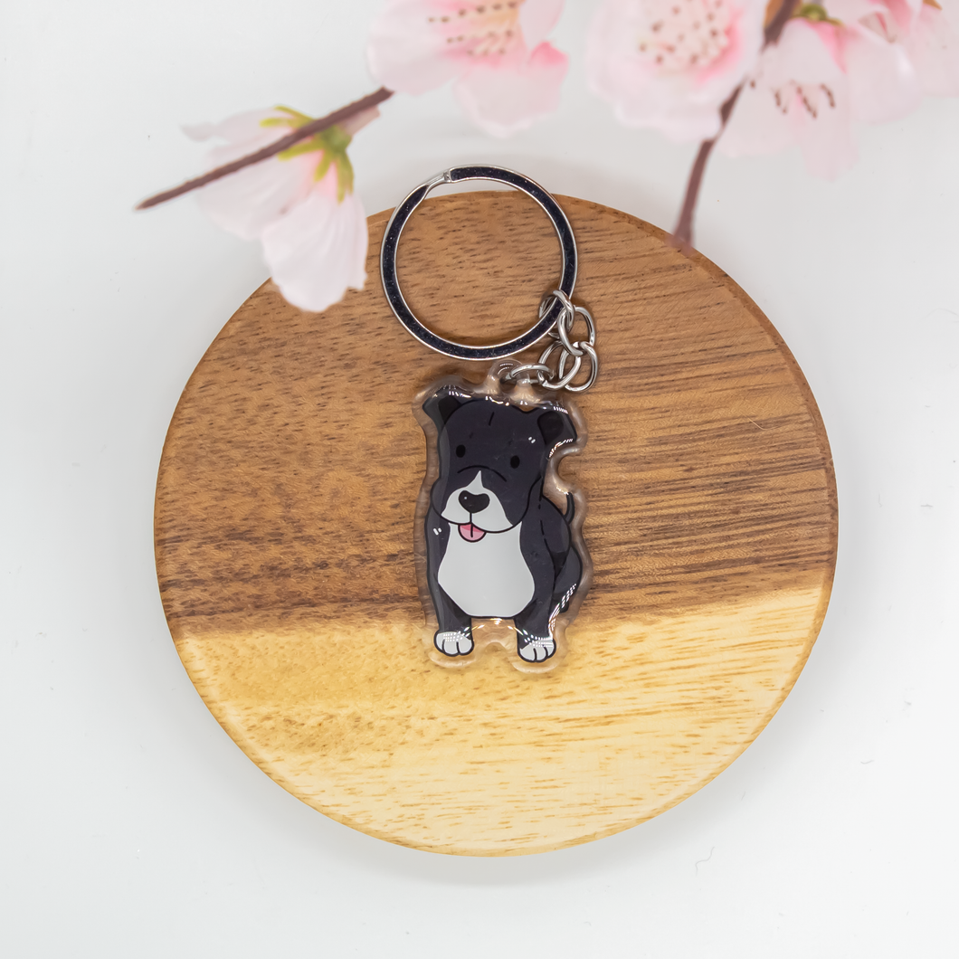 Pitbull Pet Dog Keychains Epoxy/Acrylic Keychain