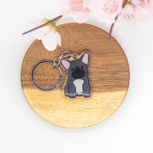 French Bulldog Pet Dog Keychains Epoxy/Acrylic Keychain