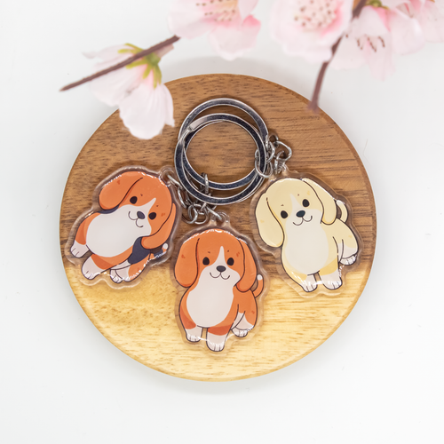 Beagle Pet Dog Keychains Epoxy/Acrylic Keychain