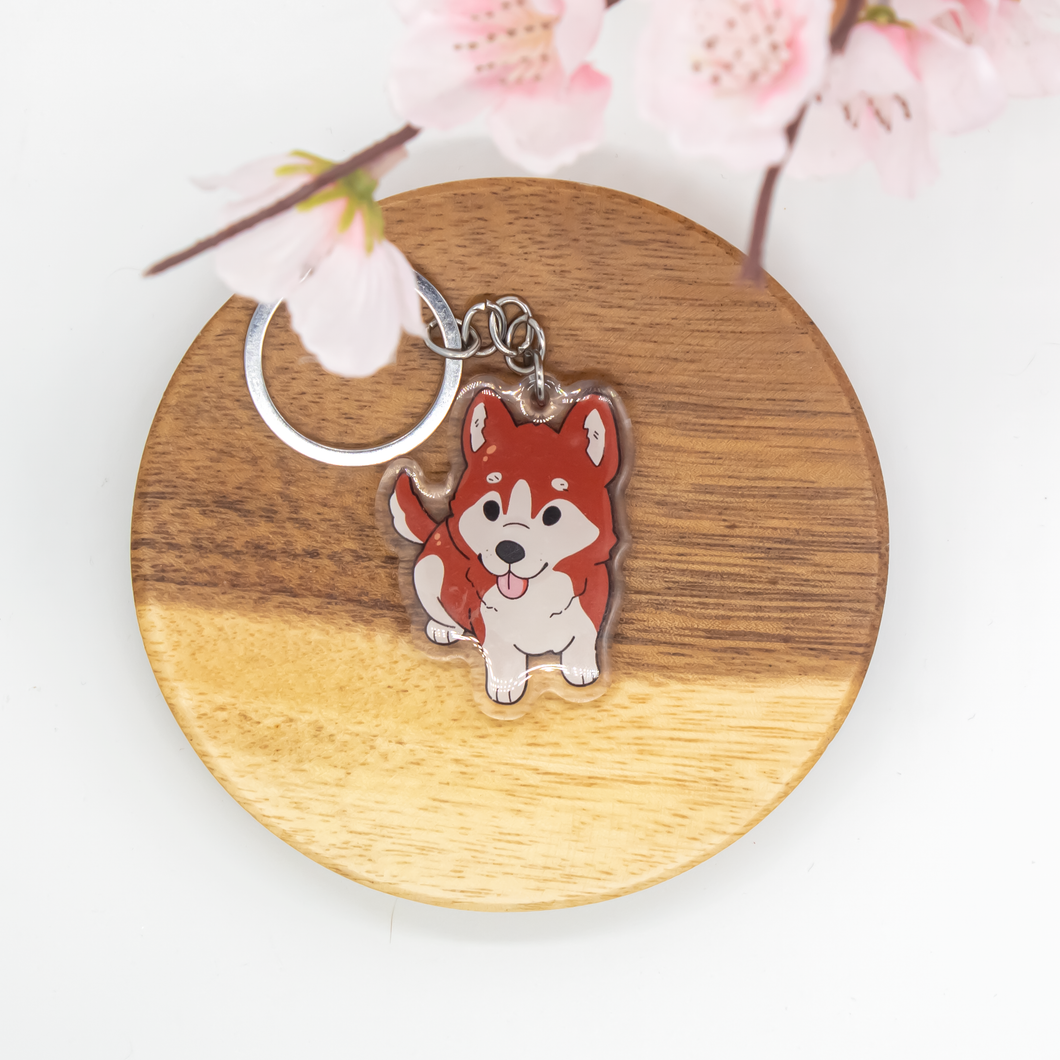 Husky Pet Dog Keychains Epoxy/Acrylic Keychain