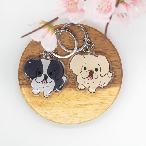 Pekingese Pet Dog Keychains Epoxy/Acrylic Keychain