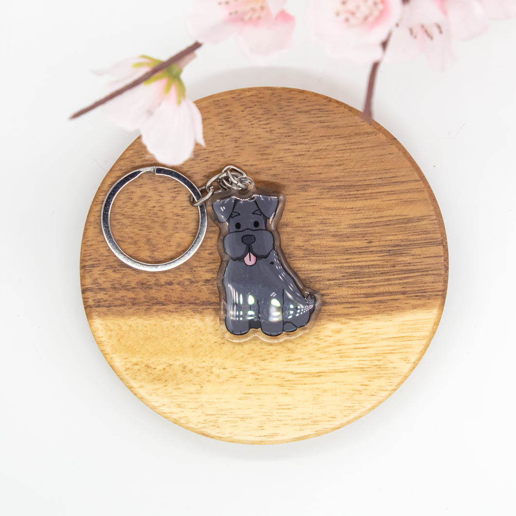 Schnauzer Pet Dog Keychains Epoxy/Acrylic Keychain