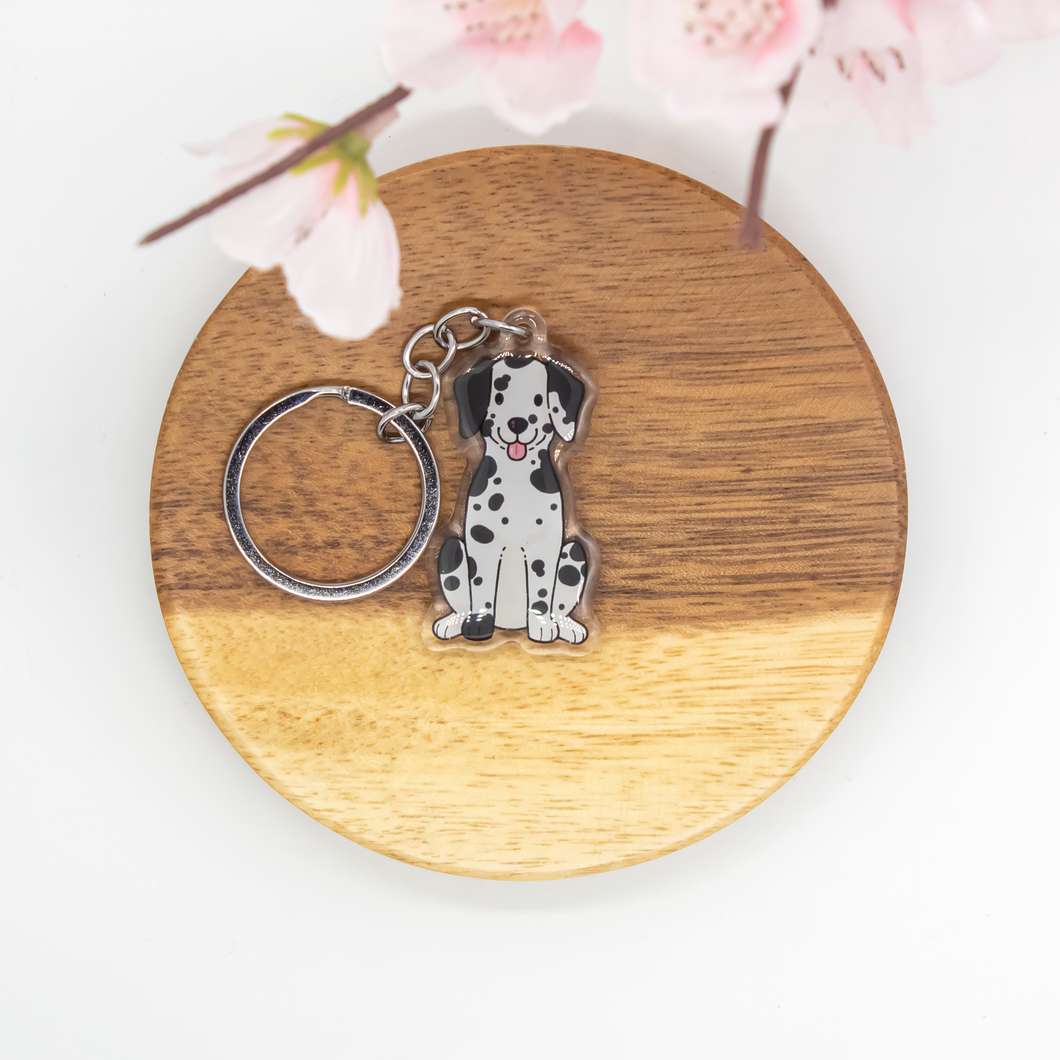 Dalmatian Pet Dog Keychains Epoxy/Acrylic Keychain
