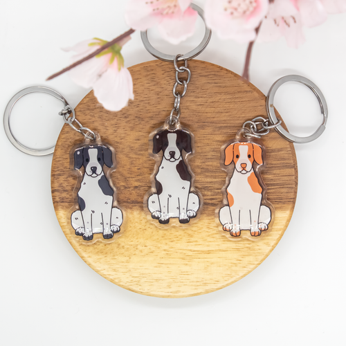 Brittany Spaniel Pet Dog Keychains Epoxy/Acrylic Keychain