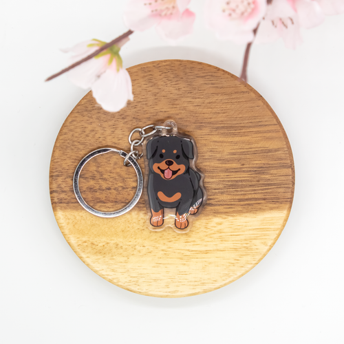 Rottweiler Pet Dog Keychains Epoxy/Acrylic Keychain