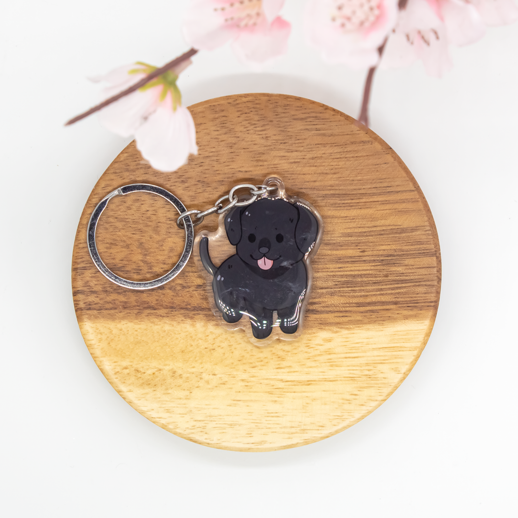 Black Labrador Keychains Epoxy/Acrylic Keychain