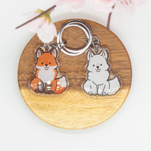 Load image into Gallery viewer, Fox Keychains Epoxy/Acrylic Keychain
