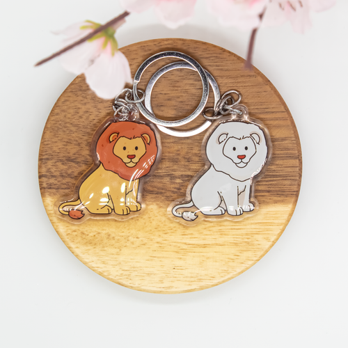 Lion Keychains Epoxy/Acrylic Keychain