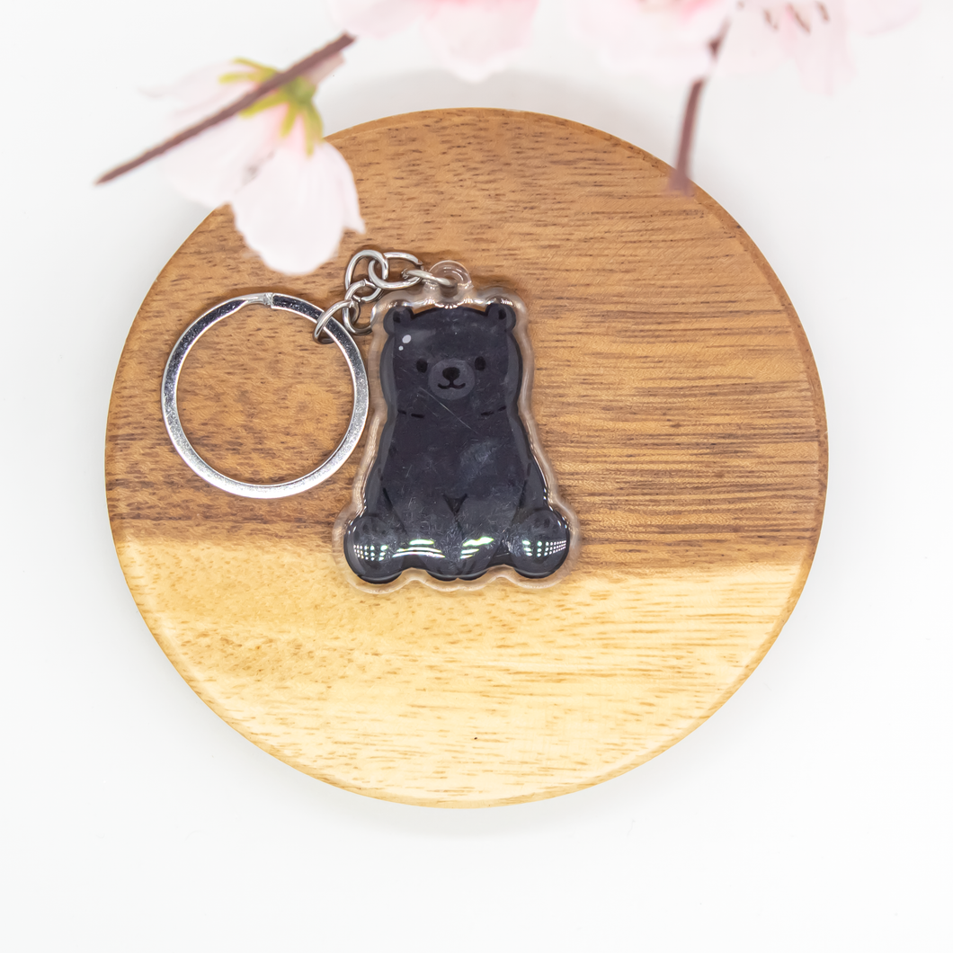 Black Bear Keychains Epoxy/Acrylic Keychain