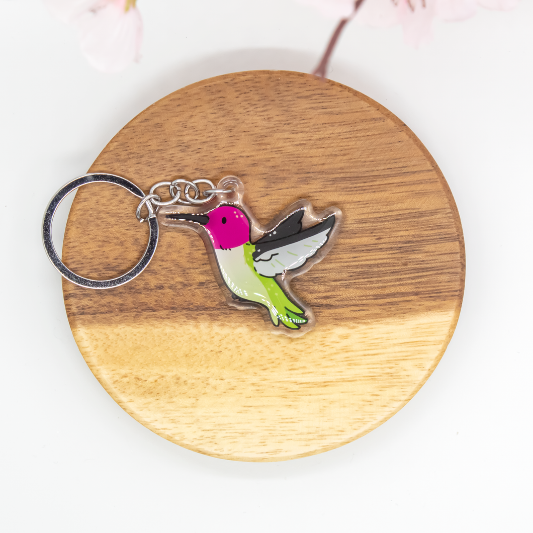 Hummingbird Keychain Epoxy/Acrylic Keychain