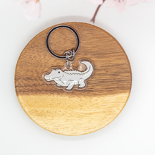 Load image into Gallery viewer, Albino Alligator Keychain Epoxy/Acrylic Keychain
