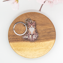 Load image into Gallery viewer, Brown Tabby Cat Keychain Epoxy/Acrylic Keychain
