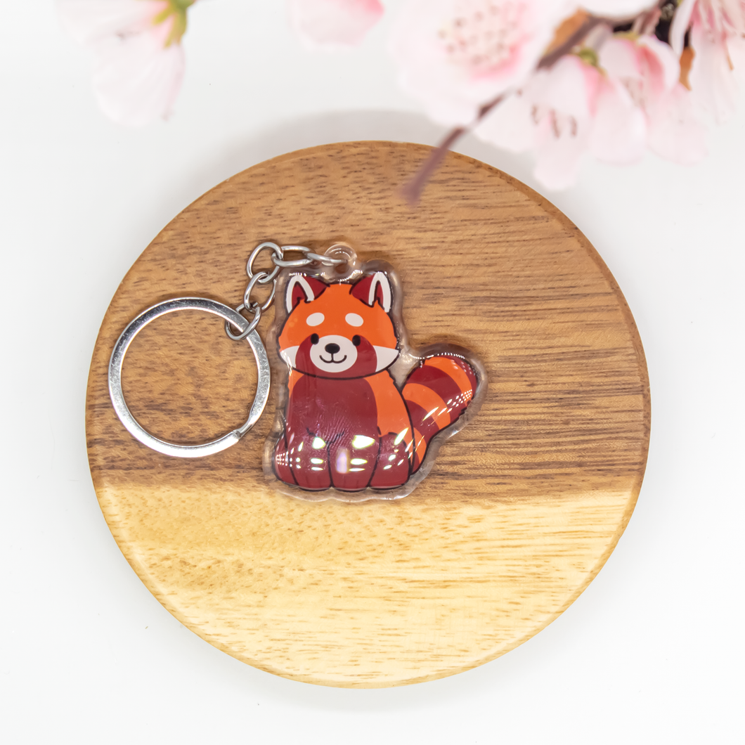 Red Panda Epoxy/Acrylic Keychain