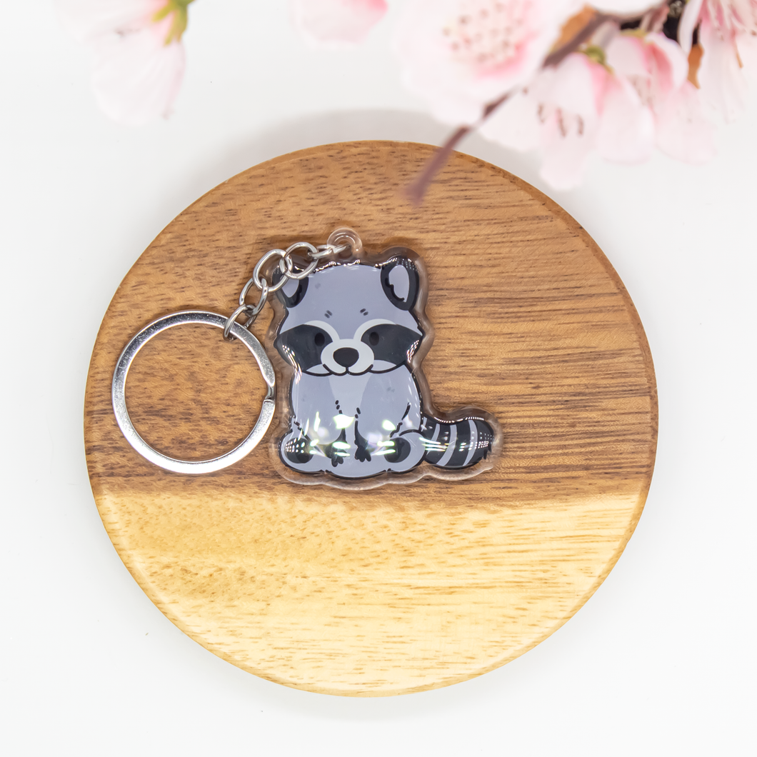 Raccoon Epoxy/Acrylic Keychain