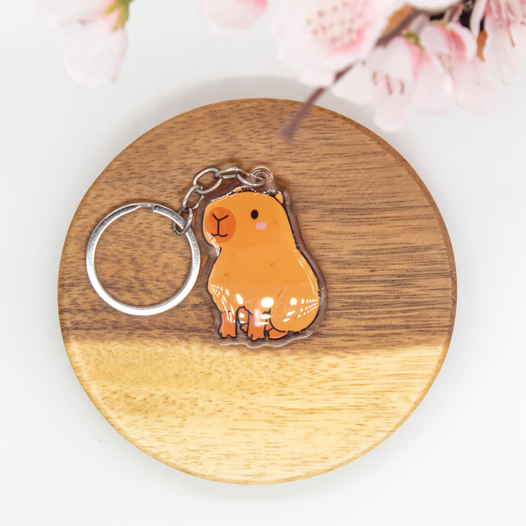 Capybara Epoxy/Acrylic Keychain