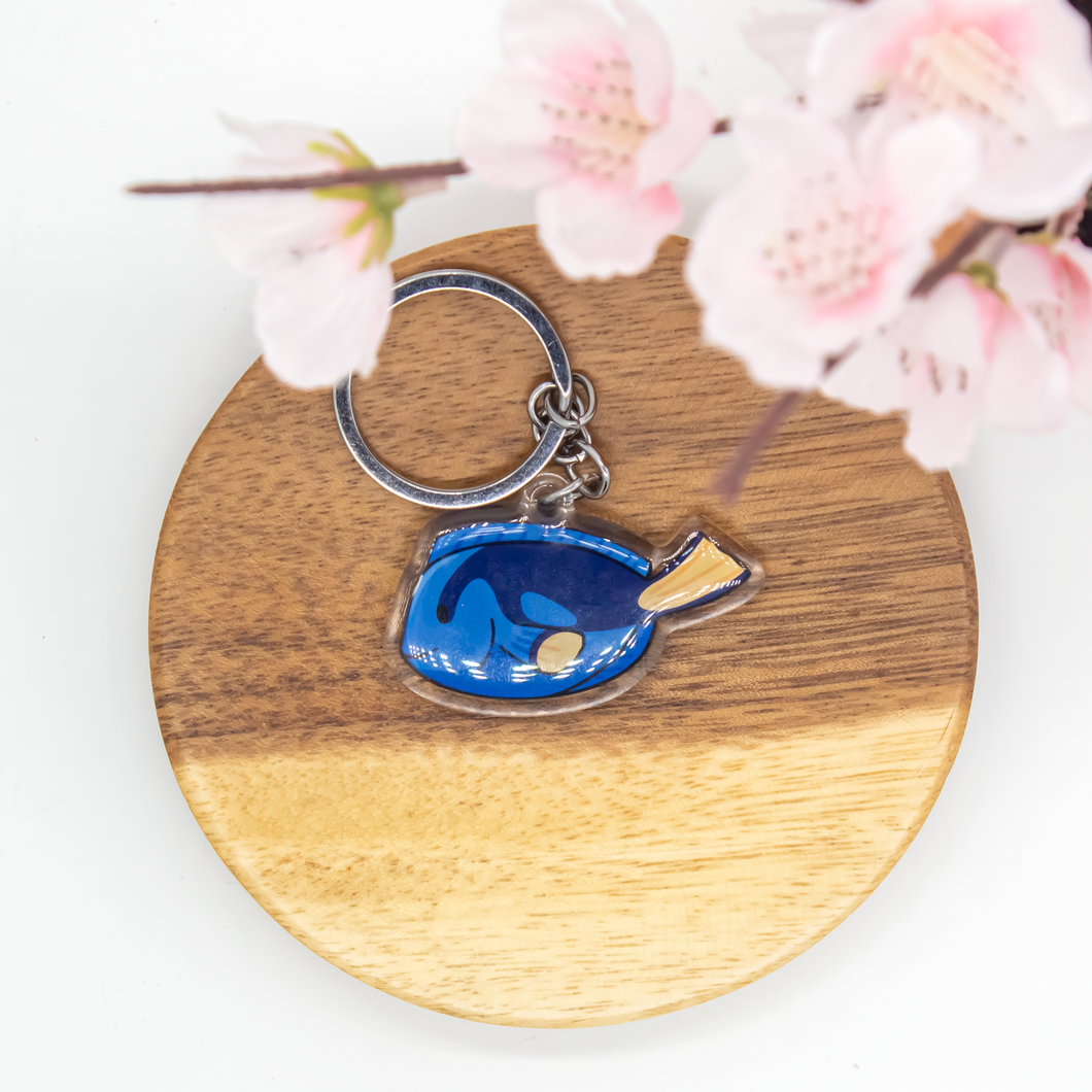 Blue Tang Fish Epoxy/Acrylic Keychain