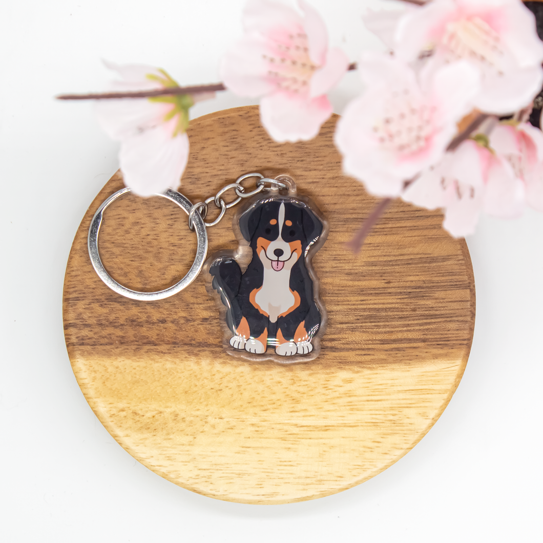 Saint Bernard Pet Dog Epoxy/Acrylic Keychain