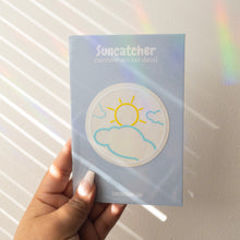 Load image into Gallery viewer, Sun and Cloud Circle Rainbow Maker Suncatcher Sticker, 3&quot; x 3&quot;
