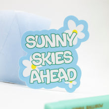 Load image into Gallery viewer, Angle view of sunny skies ahead sticker
