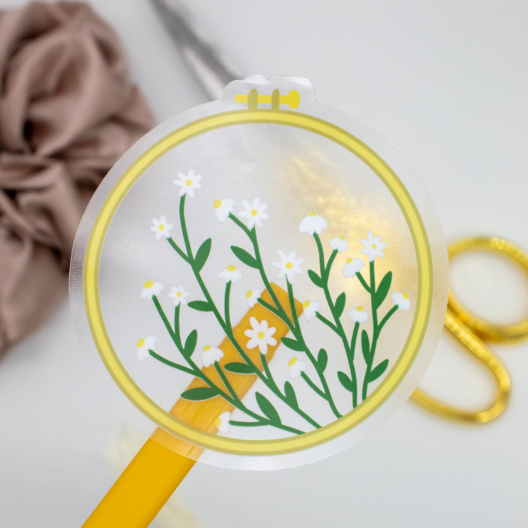 Clear Embroidery Hoop sticker