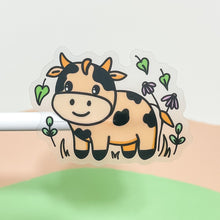 Load image into Gallery viewer, CLEAR Cozy Cow Sticker
