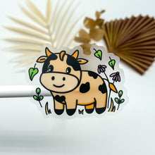 Load image into Gallery viewer, CLEAR Cozy Cow Sticker
