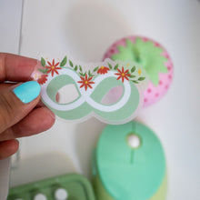 Load image into Gallery viewer, Clear Mint green infinity symbol sticker
