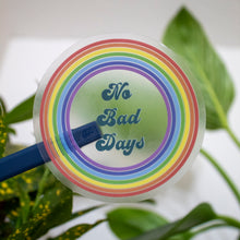 Load image into Gallery viewer, Clear no bad day rainbow circle sticker
