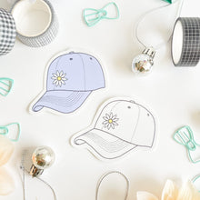 Load image into Gallery viewer, Violet and White Daisy Hat sticker
