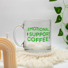 Load image into Gallery viewer, Emotional support coffee mug with stars and smileys
